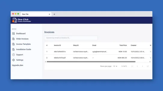One‑Click Invoice Downloader screenshot