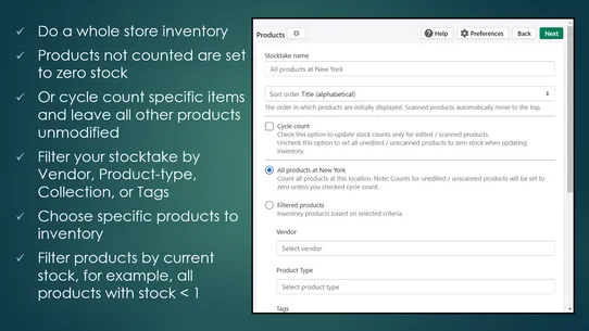 Stock Take: Count Inventory screenshot