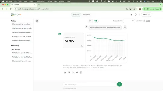 Oogwai Analytics screenshot