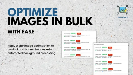 WebP wizard image optimizer screenshot