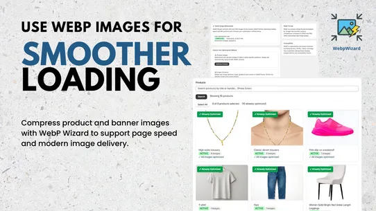 WebP wizard image optimizer screenshot