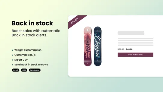 Stok: Back In Stock Alert screenshot
