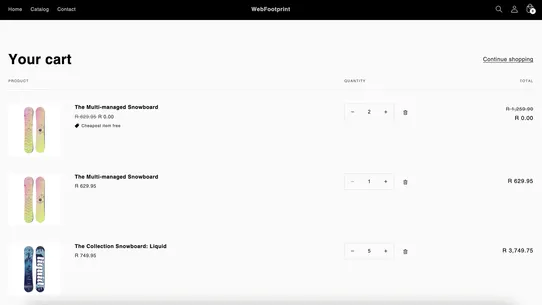 Cart specials app screenshot