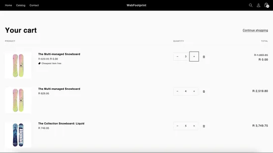 Cart specials app screenshot