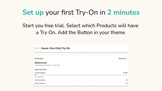 Uwear: One Click Try‑On screenshot
