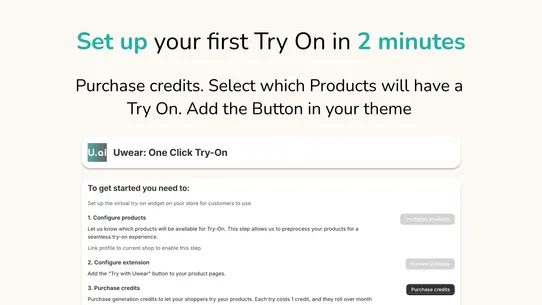 Uwear: One Click Try‑On screenshot