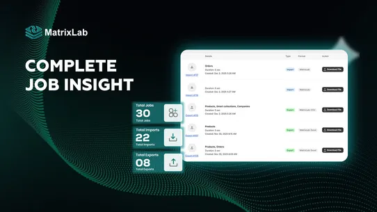 MatrixLab — Export and Import screenshot