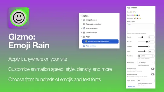 Gizmo: Emoji Rain screenshot