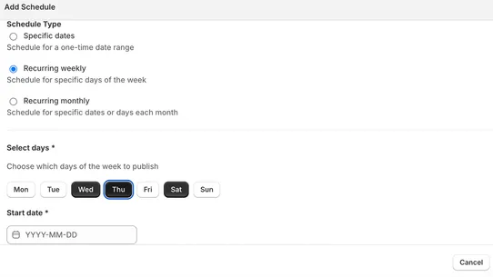 Schedora: Schedule Products screenshot