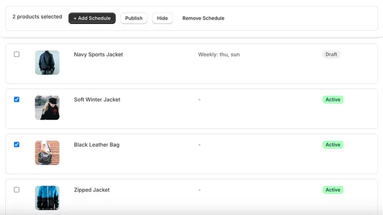 Schedora: Schedule Products screenshot