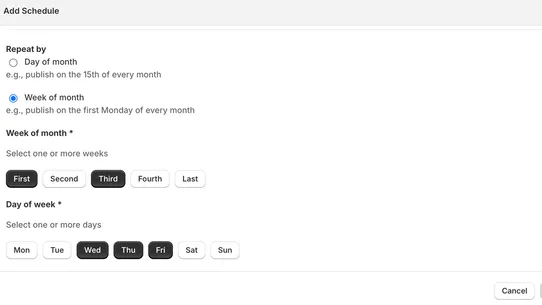 Schedora: Schedule Products screenshot
