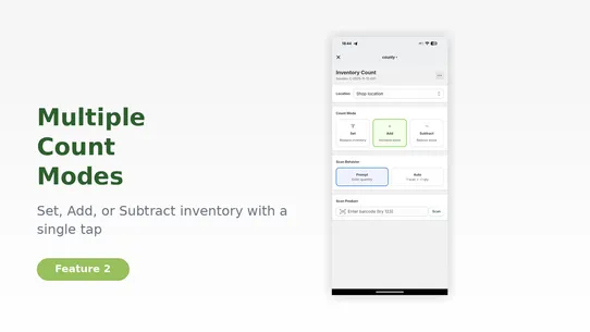 COUNTY ‑ exact stock counting screenshot