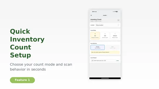 COUNTY ‑ exact stock counting screenshot