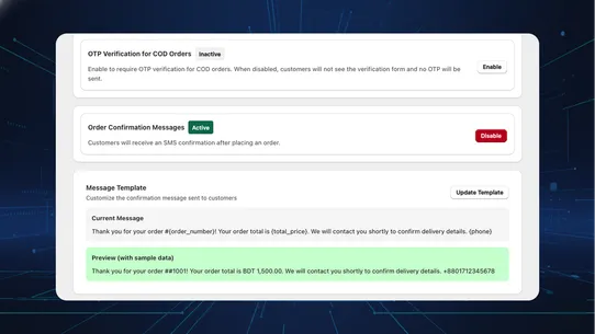 SureDrip ‑ Order Confirmation screenshot