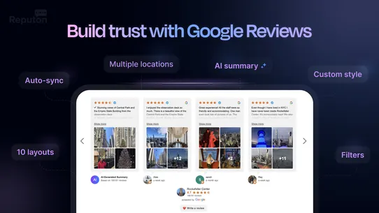 Google Reviews by Reputon screenshot