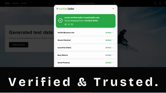 Ecom ‑ Trusted Seller Badge screenshot