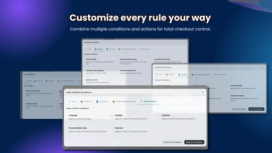 RuleCart: Conditional Checkout screenshot