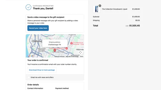 Tintell ‑ Record gift videos screenshot