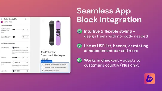 Market Boost ‑ USP optimizer screenshot