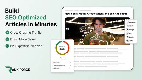 RankForge: AI Blog Post Writer screenshot