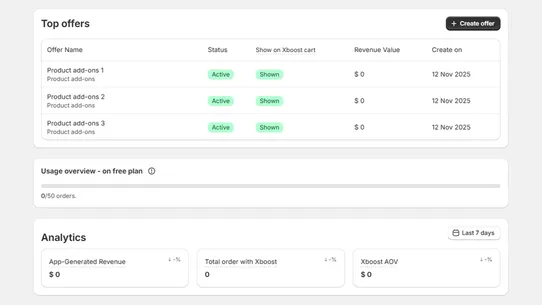 Xboost Product Upsell screenshot