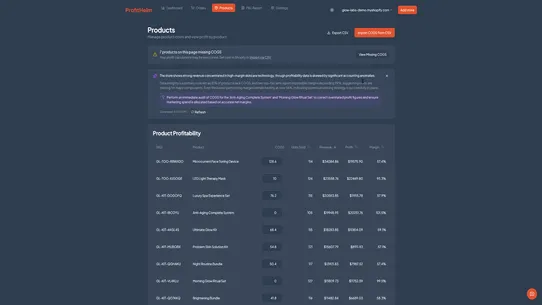 ProfitHelm: AI Profit Analyst screenshot