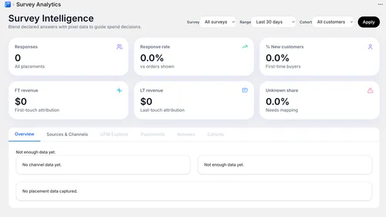 SignalStitch: Post‑Buy Survey screenshot