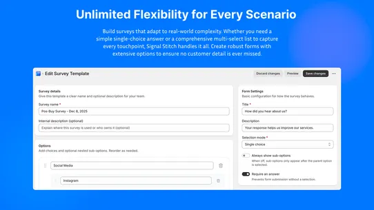 SignalStitch: Post‑Buy Survey screenshot