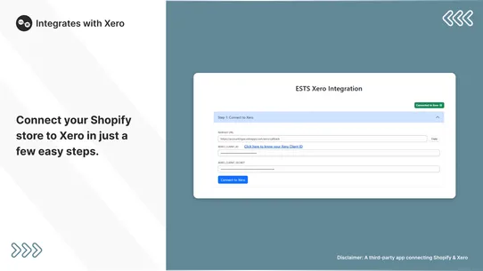ESTS Xero Integration screenshot