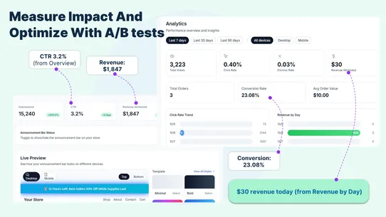 Smart Announcement Bar Pro screenshot