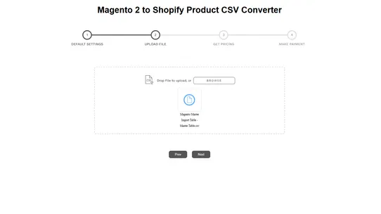 Vostari CSV Converter: Magento screenshot