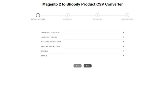 Vostari CSV Converter: Magento screenshot