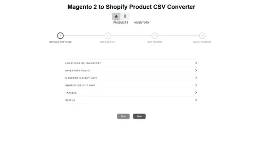 Vostari CSV Converter: Magento screenshot