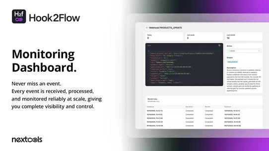 Hook2Flow: webhooks into Flow screenshot