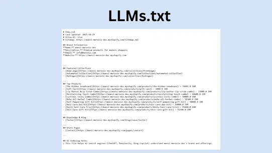 LLMS.txt : AI Optimization screenshot