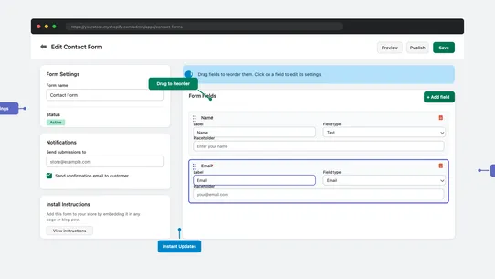 Infinity Contact Forms screenshot