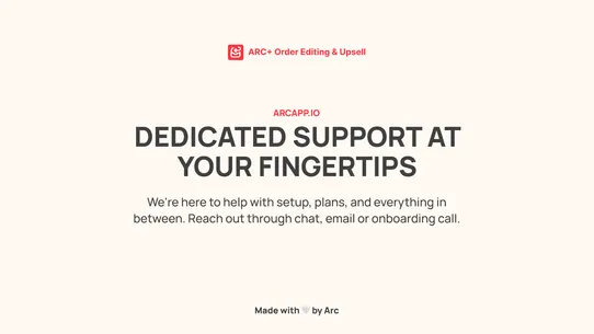 ARC+ Order Editing &amp; Upsell screenshot