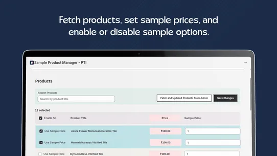 Sample Product Manager ‑ PTI screenshot