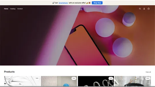 Voidek ‑ Announcementbar screenshot