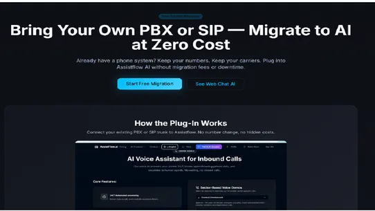 AI Call Center Assistflow App screenshot