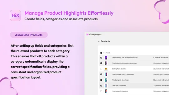 HiX ‑ Product Highlights screenshot