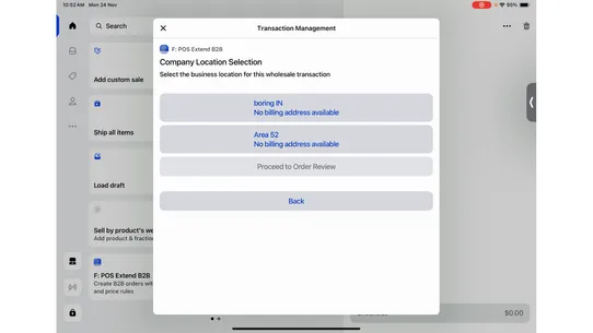 F: POS Extend B2B screenshot