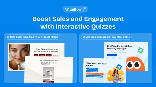 T: Form Builder + Product Quiz screenshot