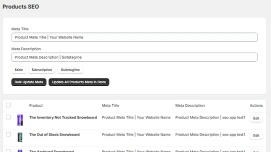 Bulk Meta Updater screenshot