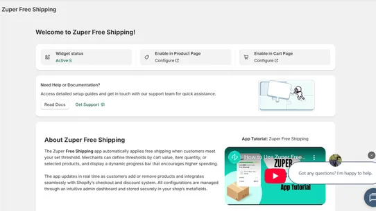 Zuper Free Shipping Bar screenshot
