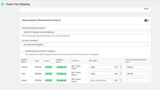 Zuper Free Shipping Bar screenshot