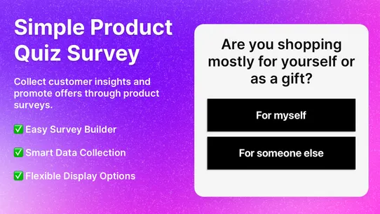 Simple Product Quiz Survey screenshot