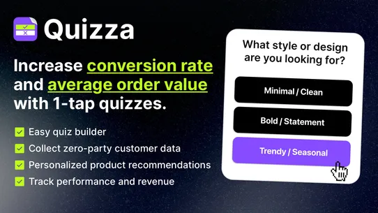 Quizza: Product Quiz Builder screenshot
