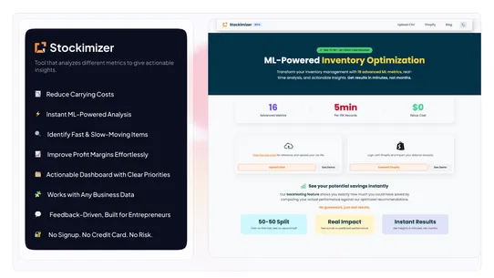 Stockimizer screenshot