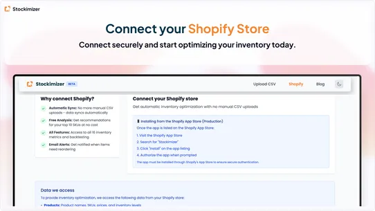 Stockimizer screenshot